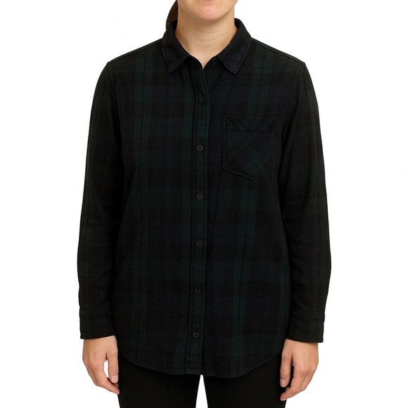 GAP Size Medium Green and Blue Flannel Shirt. - Picture 1 of 8